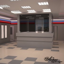 Дизайн холла УФМС по Тверской области